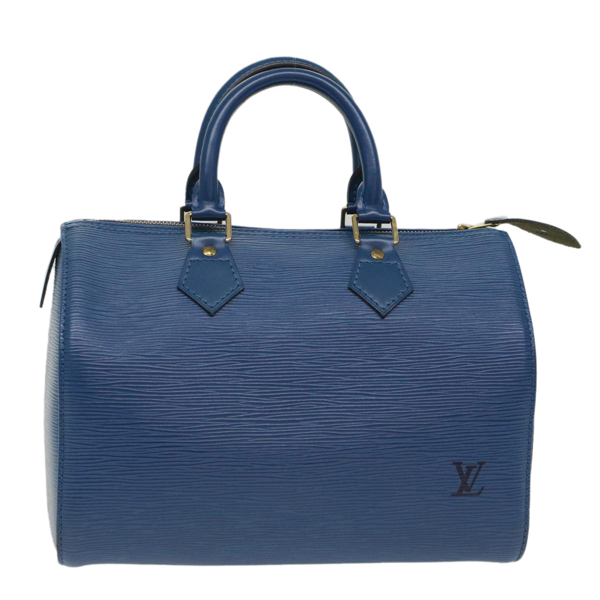 LOUIS VUITTON Epi Speedy 25 Hand Bag Toledo Blue M43015 LV Auth 50088