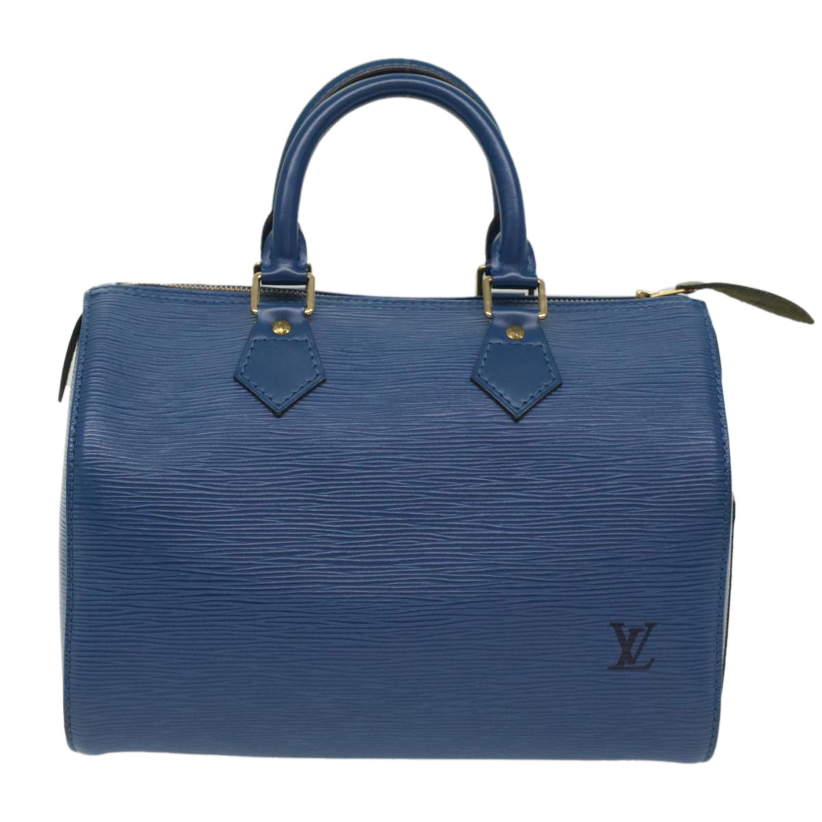 LOUIS VUITTON Epi Speedy 25 Hand Bag Toledo Blue M43015 LV Auth 50088