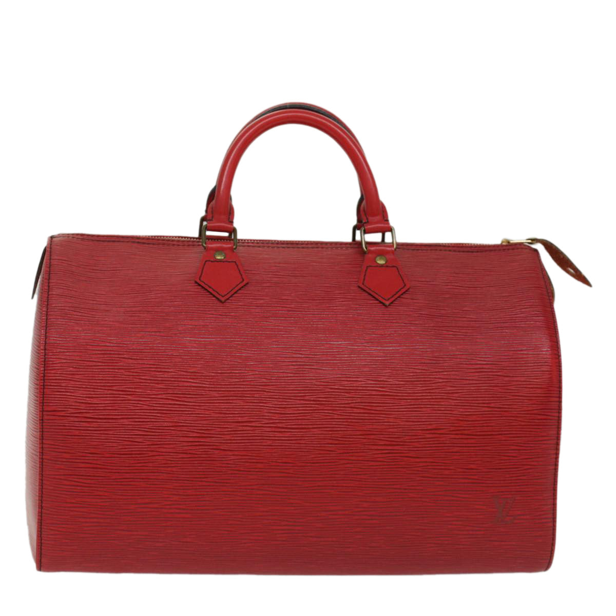 LOUIS VUITTON Epi Speedy 35 Hand Bag Castilian Red M42997 LV Auth 50091