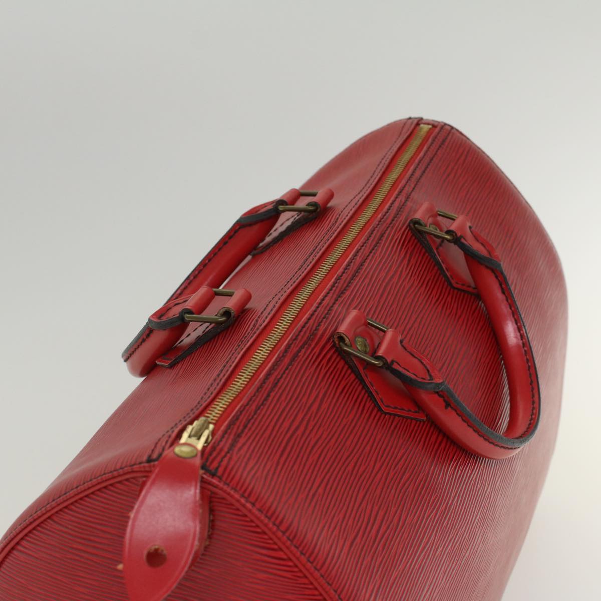 LOUIS VUITTON Epi Speedy 35 Hand Bag Castilian Red M42997 LV Auth 50091