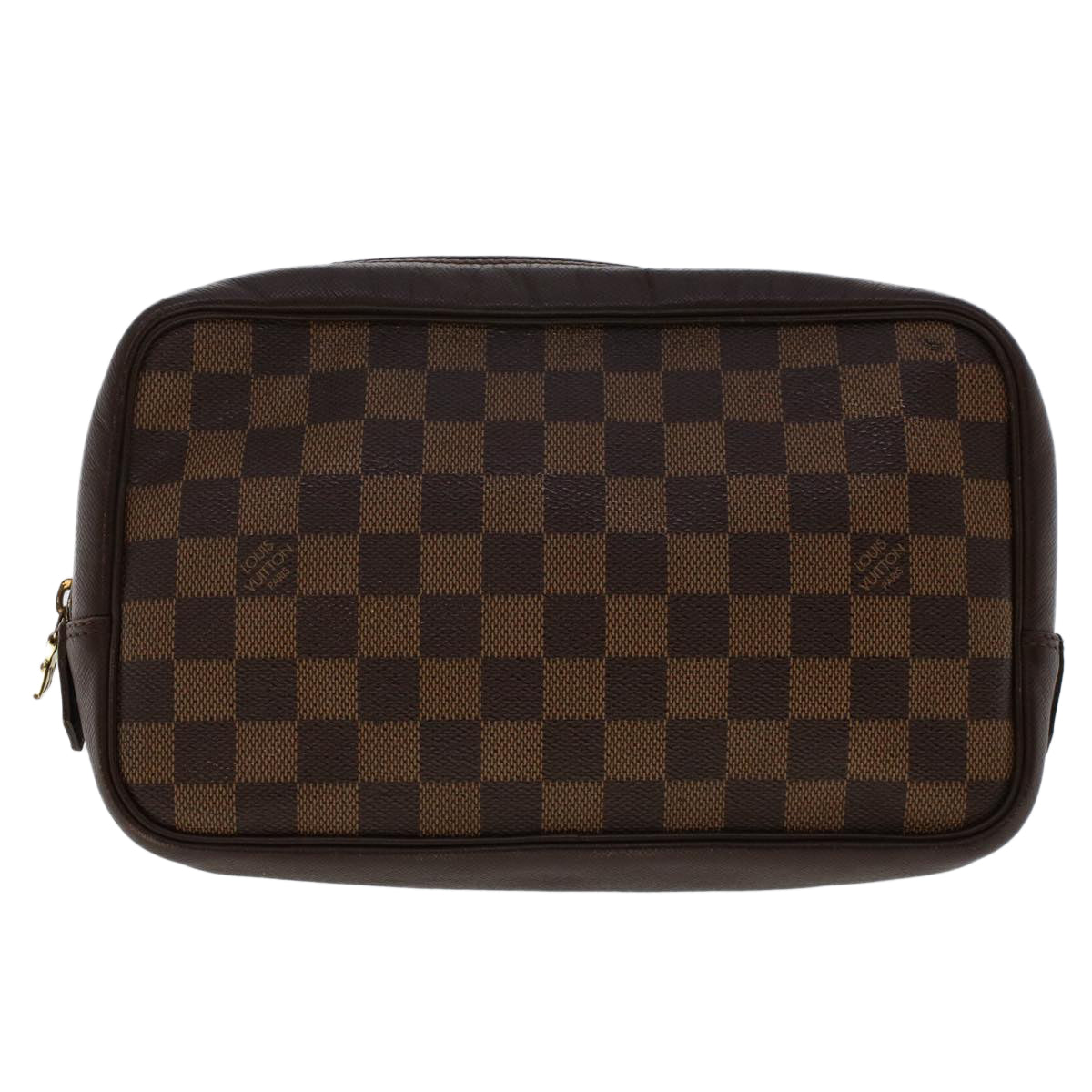 LOUIS VUITTON Damier Ebene Trousse Toilette Clutch Bag N47623 LV Auth 50118