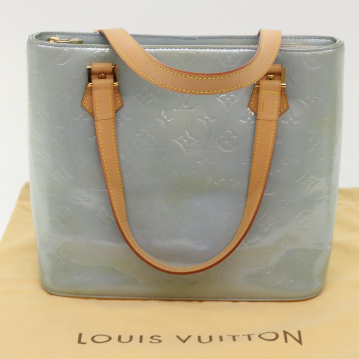 LOUIS VUITTON Monogram Vernis Houston Hand Bag Lavande M91218 LV Auth 50136