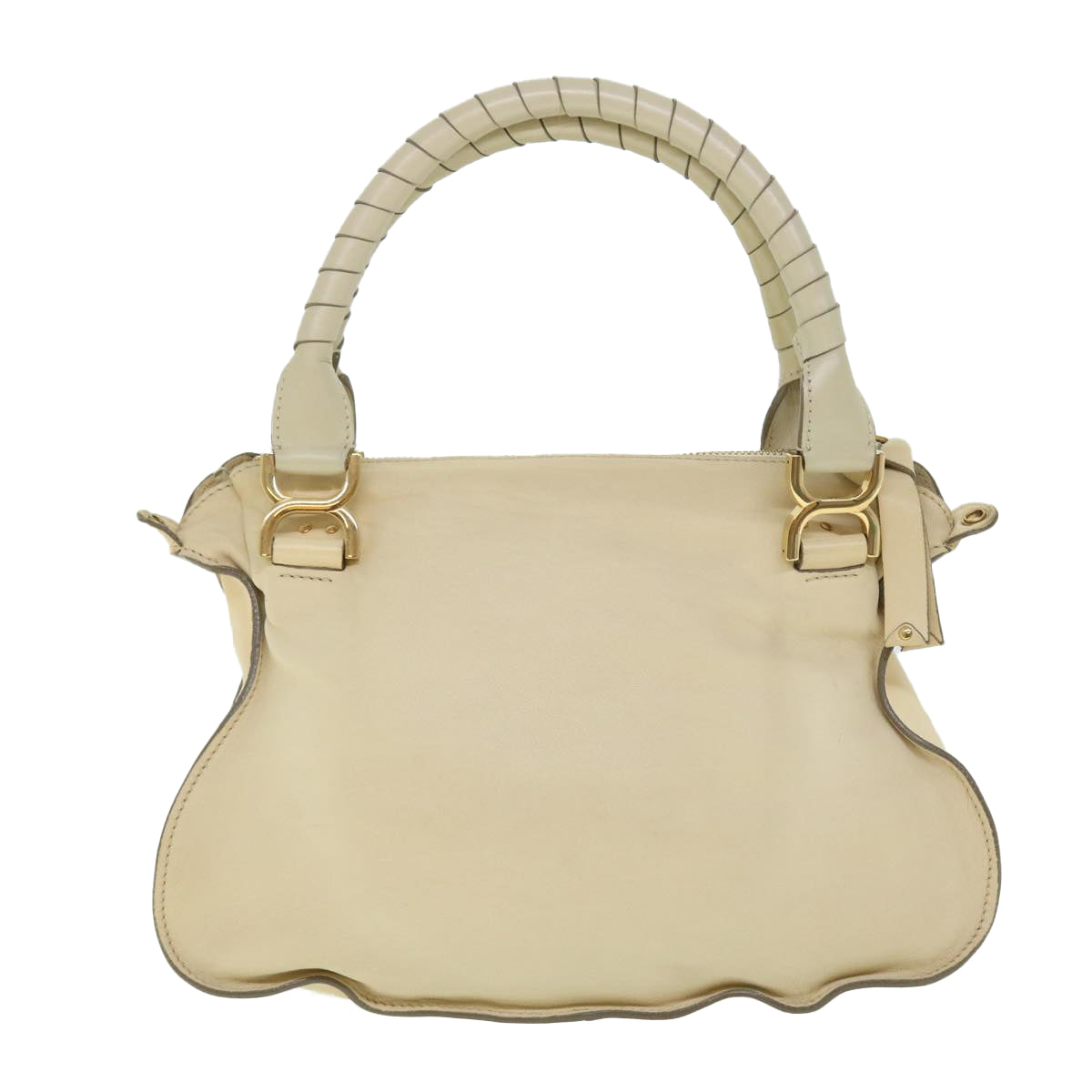 Chloe Mercy Hand Bag Leather 2way Cream Auth 50194 - 0