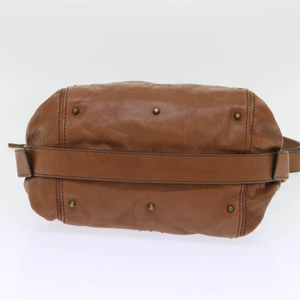 Chloe Paddington Shoulder Bag Leather Brown 04-06-53 Auth 50196