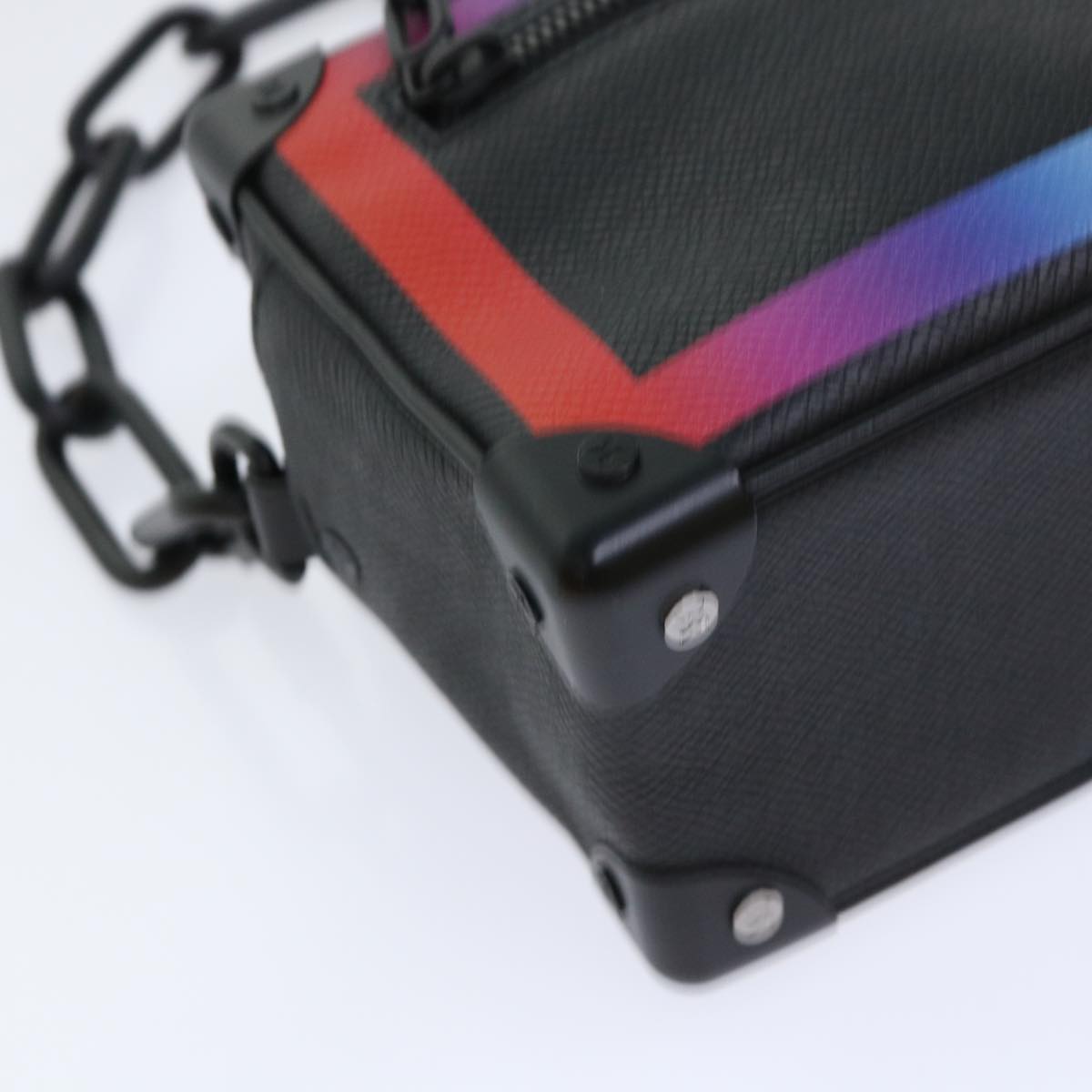 LOUIS VUITTON Taiga Rainbow Mini Soft Trunk Shoulder Bag M30351 LV Auth 50210A