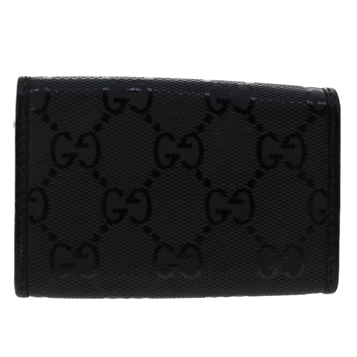 GUCCI GG Canvas Key Case Black 138093 Auth 50222