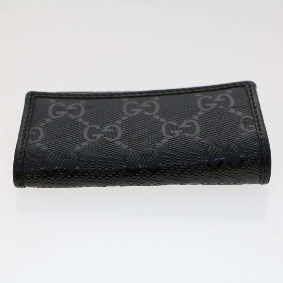 GUCCI GG Canvas Key Case Black 138093 Auth 50222