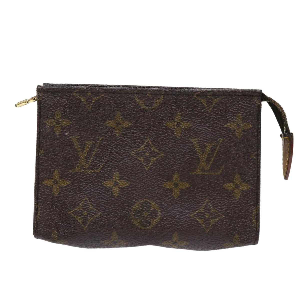 LOUIS VUITTON Monogram Poche Toilette 15 Pouch M47546 LV Auth 50245