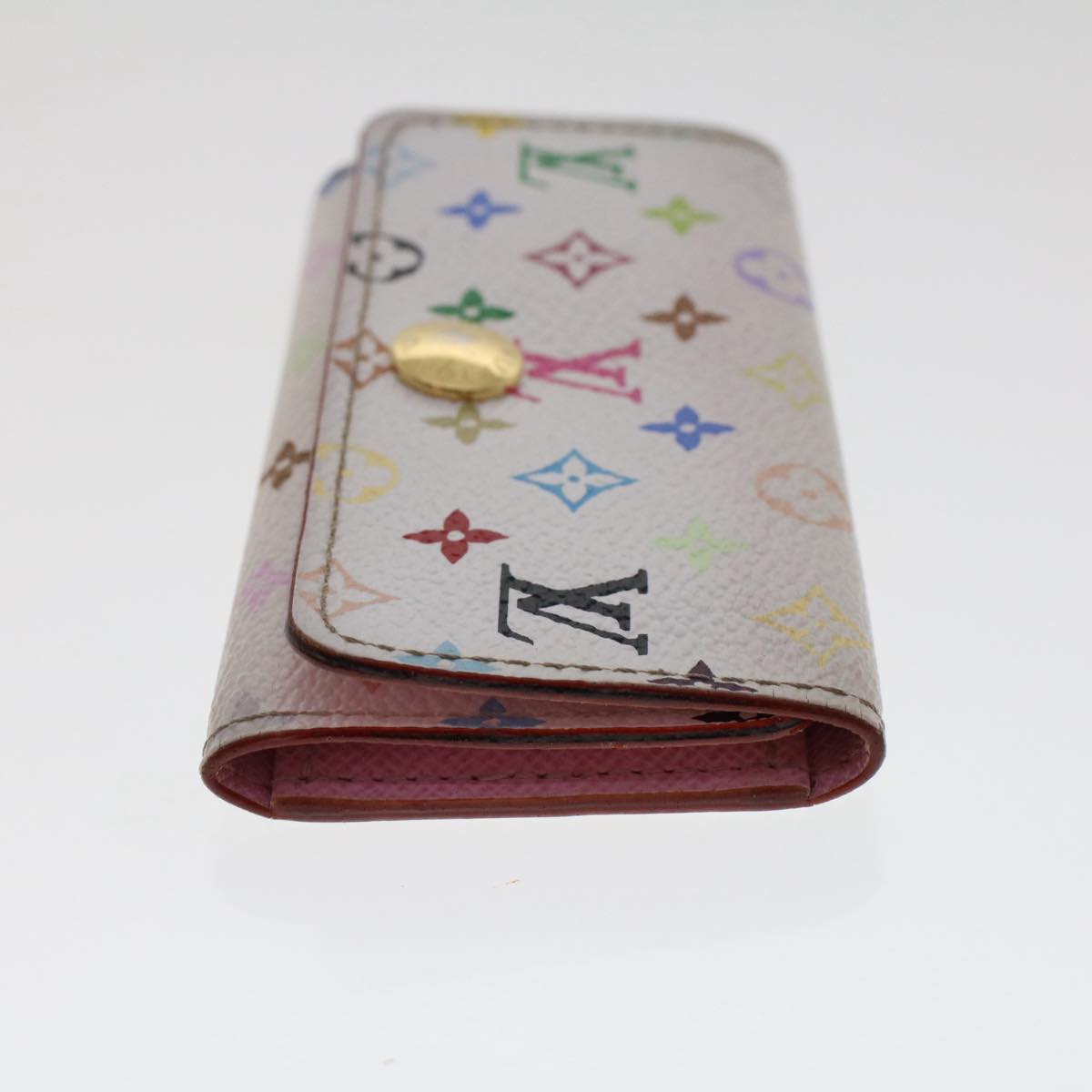 LOUIS VUITTON Monogram Multicolor Multi Cles 4 Key Case White M60043 Auth 50248