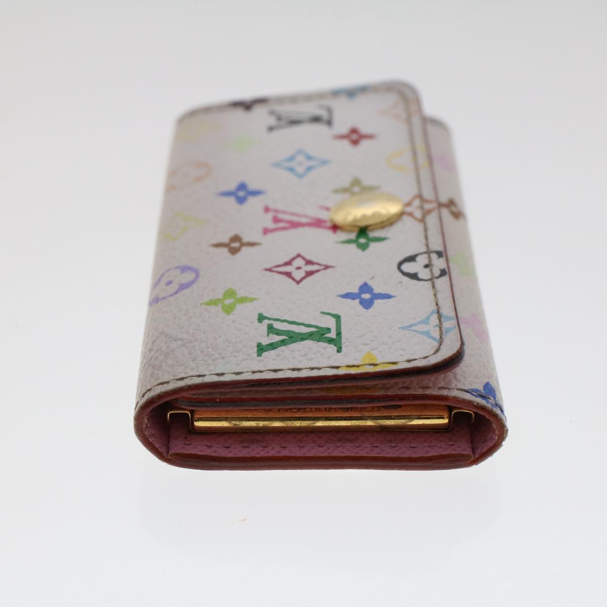 LOUIS VUITTON Monogram Multicolor Multi Cles 4 Key Case White M60043 Auth 50248