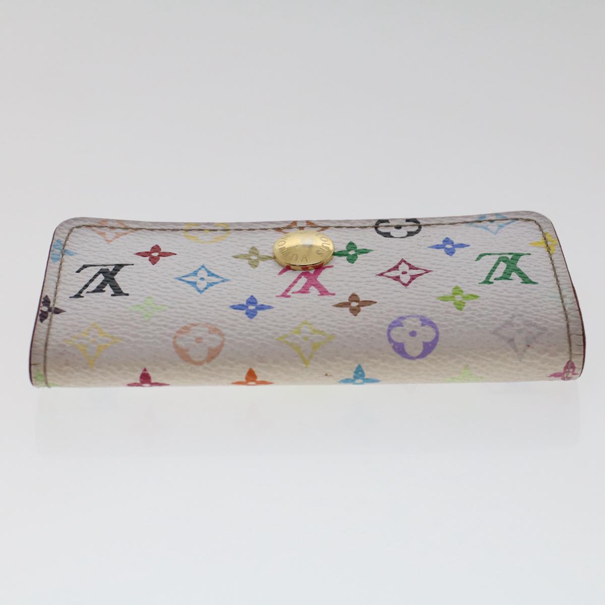 LOUIS VUITTON Monogram Multicolor Multi Cles 4 Key Case White M60043 Auth 50248