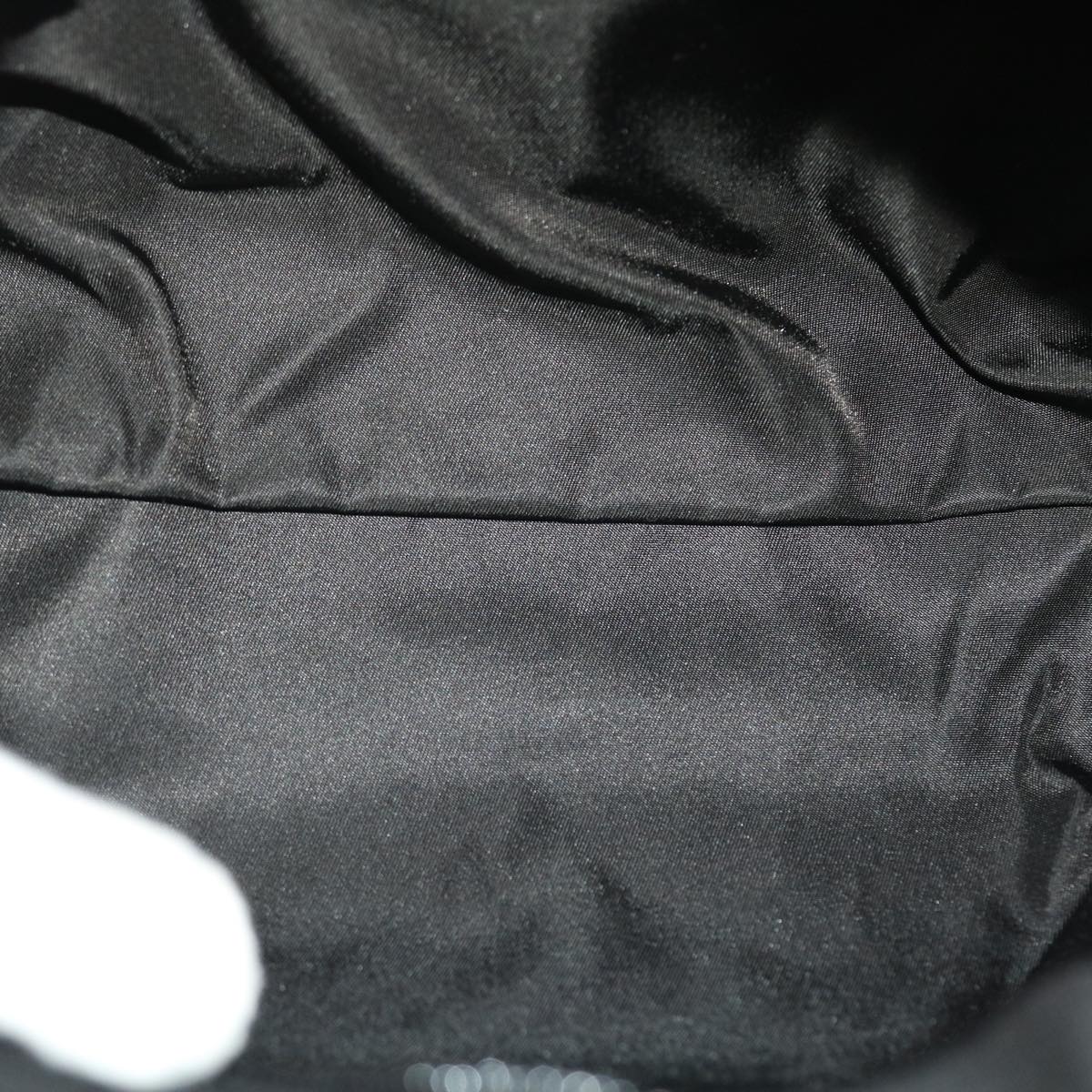 PRADA Hand Bag Nylon Black Auth 50260