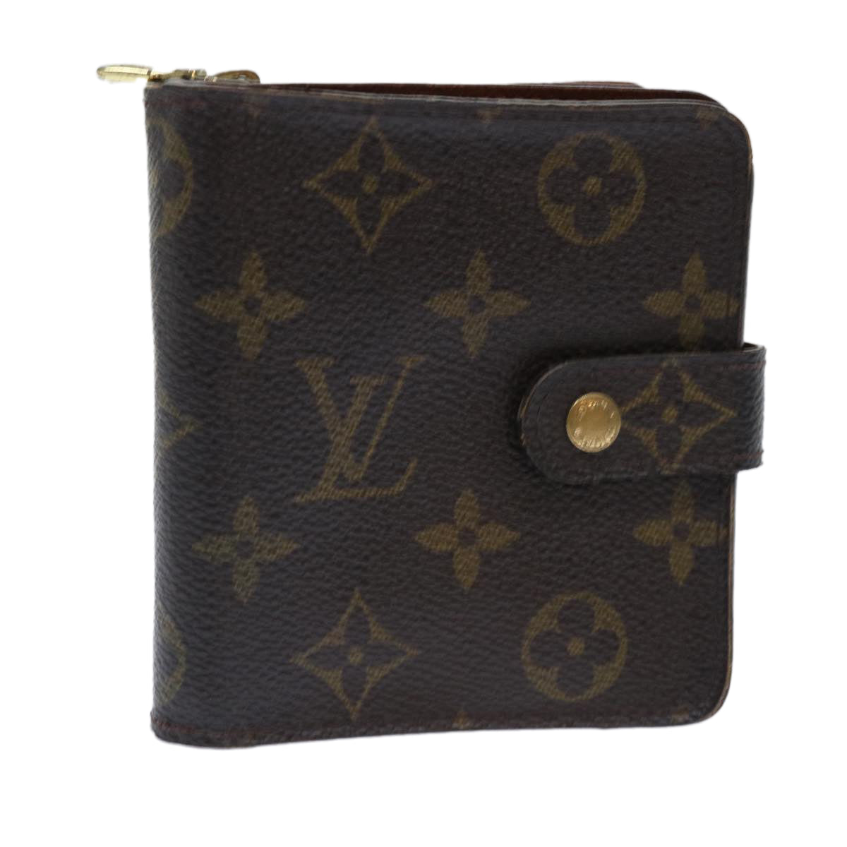 LOUIS VUITTON Monogram Compact Zip Wallet M61667 LV Auth 50313