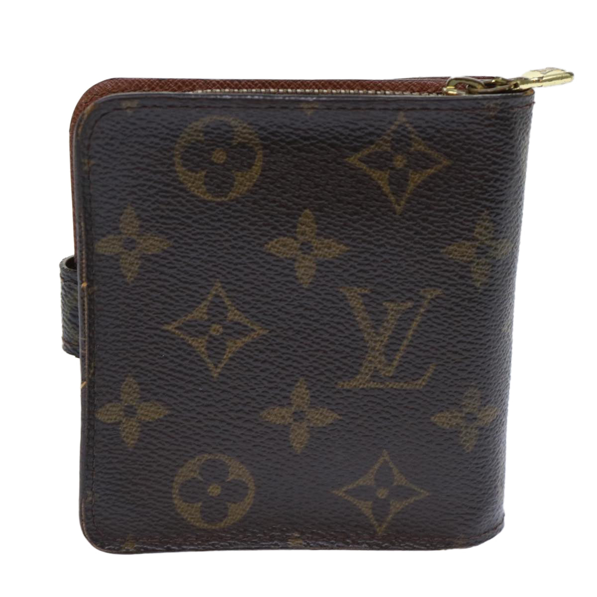 LOUIS VUITTON Monogram Compact Zip Wallet M61667 LV Auth 50313