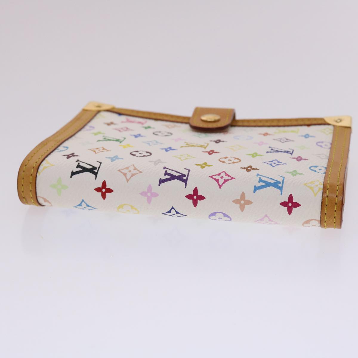 LOUIS VUITTON Multicolor Agenda PM Day Planner Cover White R21074 LV Auth 50319