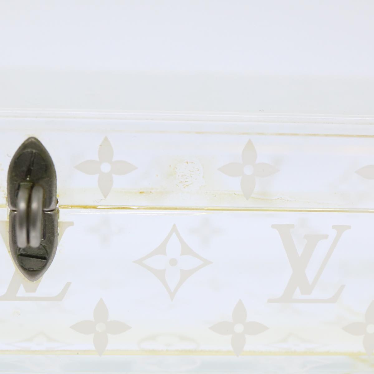 LOUIS VUITTON Monogram Aroma Candle Case Plastic VIP Limited Clear LV Auth 50320