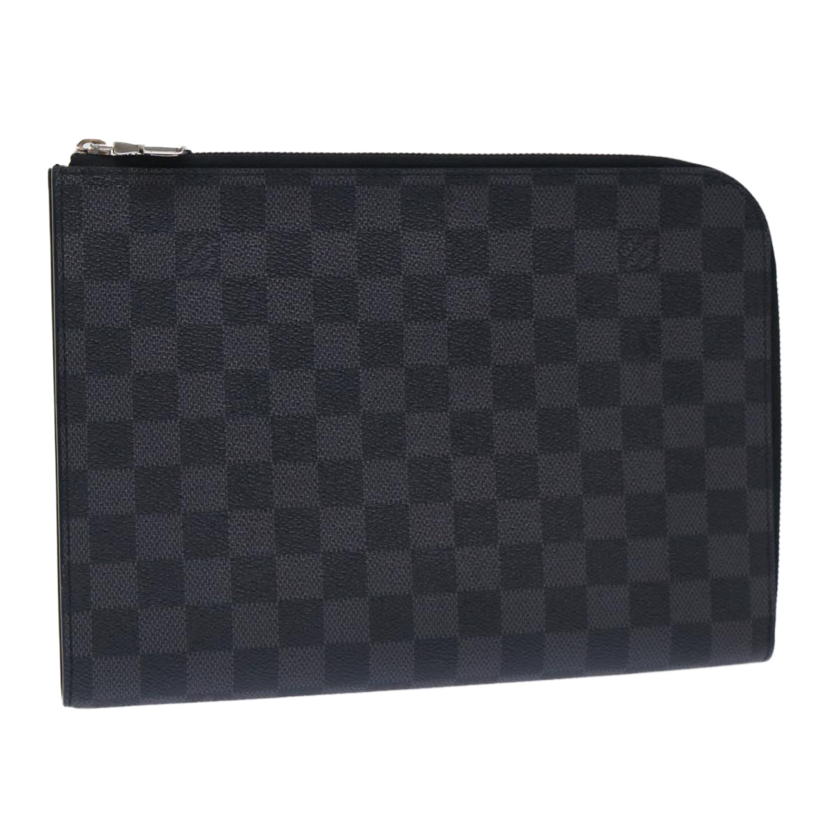 LOUIS VUITTON Damier Graphite Pochette Jules PM Clutch Bag N60113 LV Auth 50323