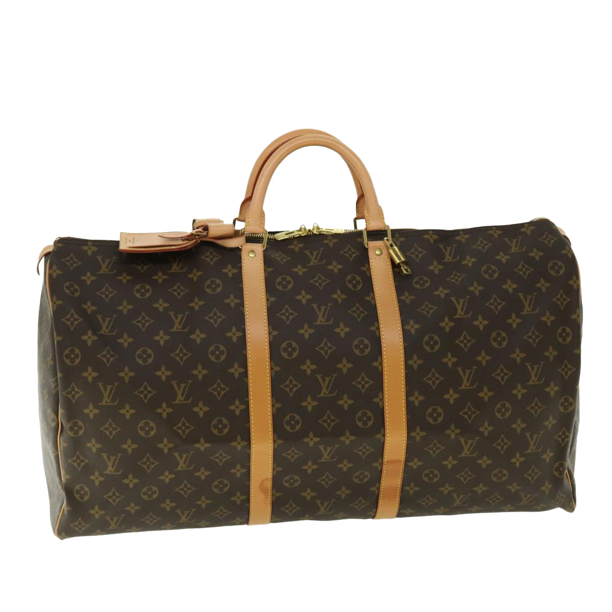 LOUIS VUITTON Monogram Keepall 60 Boston Bag M41422 LV Auth 50384