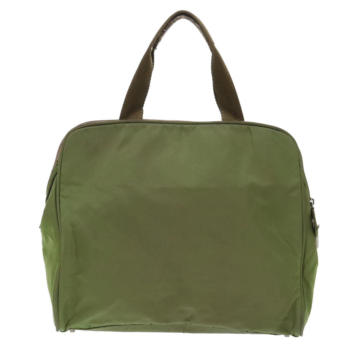 PRADA Hand Bag Nylon Leather Green Auth 50390 - 0