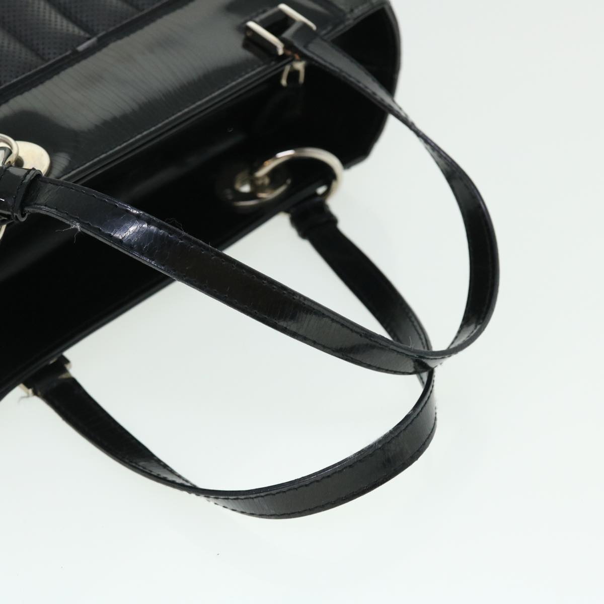 Christian Dior Hand Bag Leather Black Auth 50439