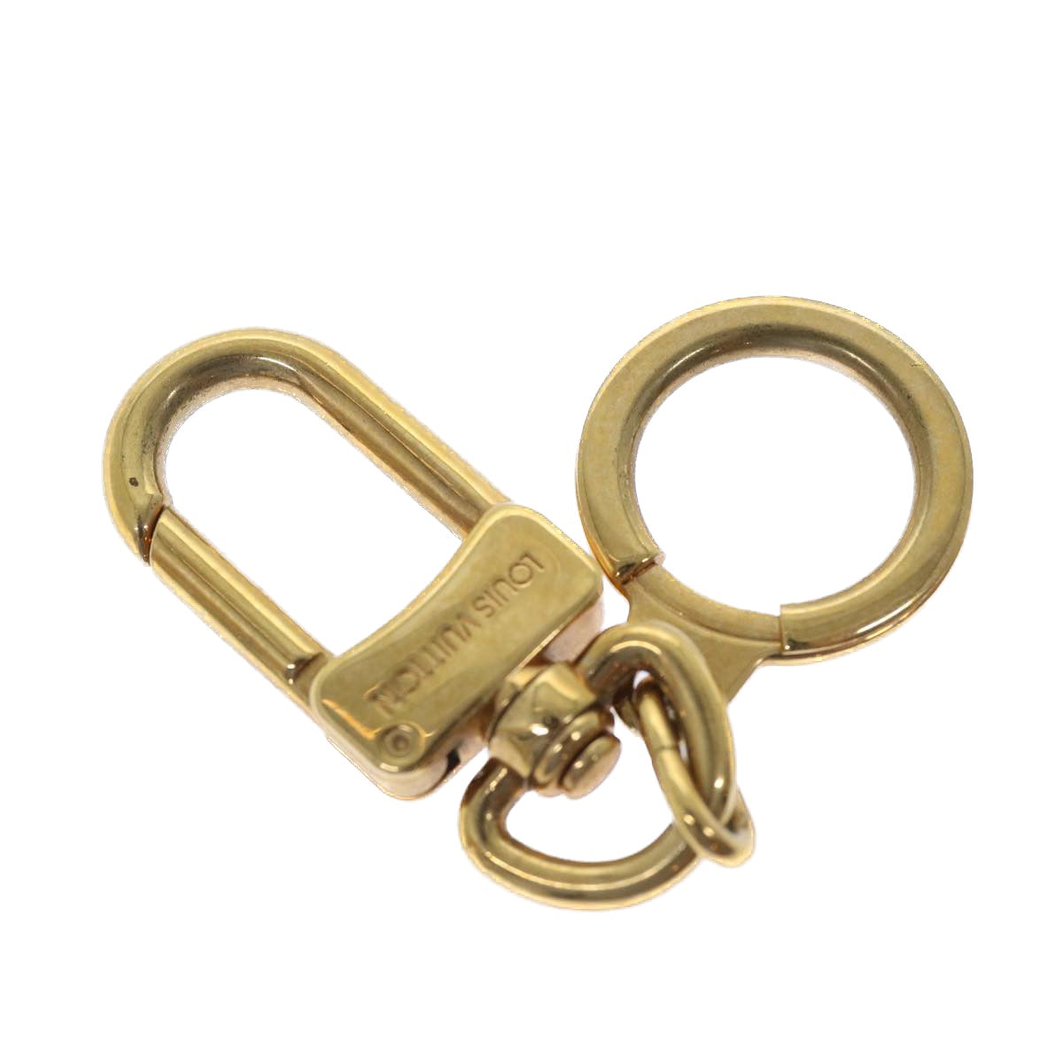 LOUIS VUITTON Anneau Cles Key Holder Metal Gold Tone LV Auth 50445