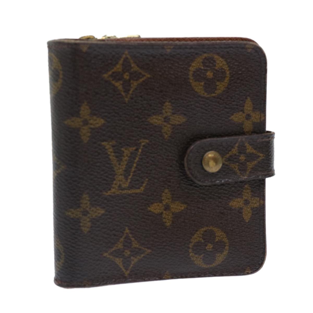 LOUIS VUITTON Monogram Compact Zip Wallet M61667 LV Auth 50448