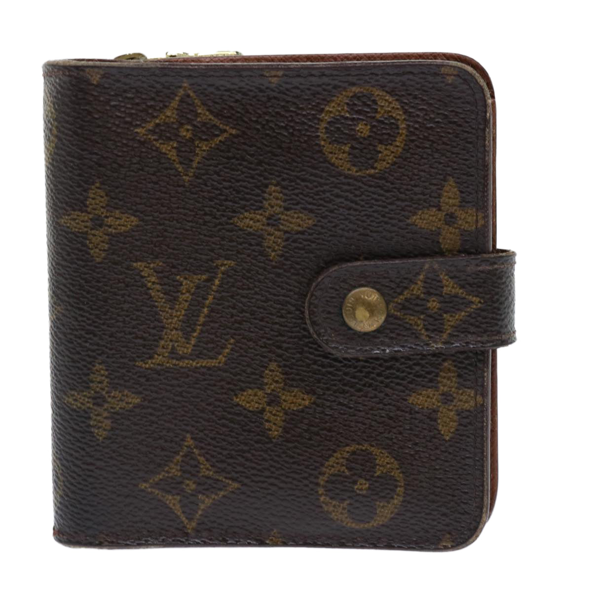 LOUIS VUITTON Monogram Compact Zip Wallet M61667 LV Auth 50448