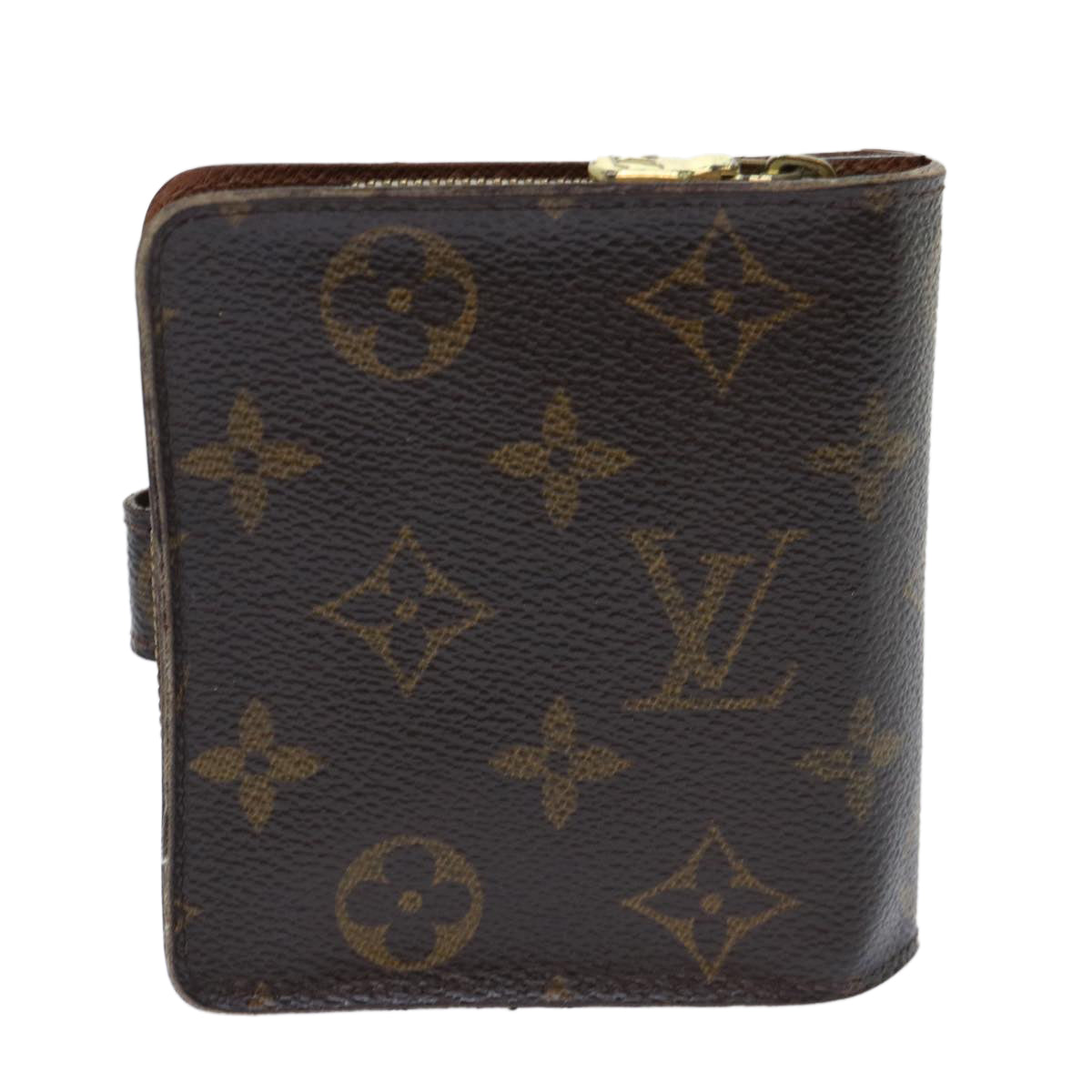 LOUIS VUITTON Monogram Compact Zip Wallet M61667 LV Auth 50448