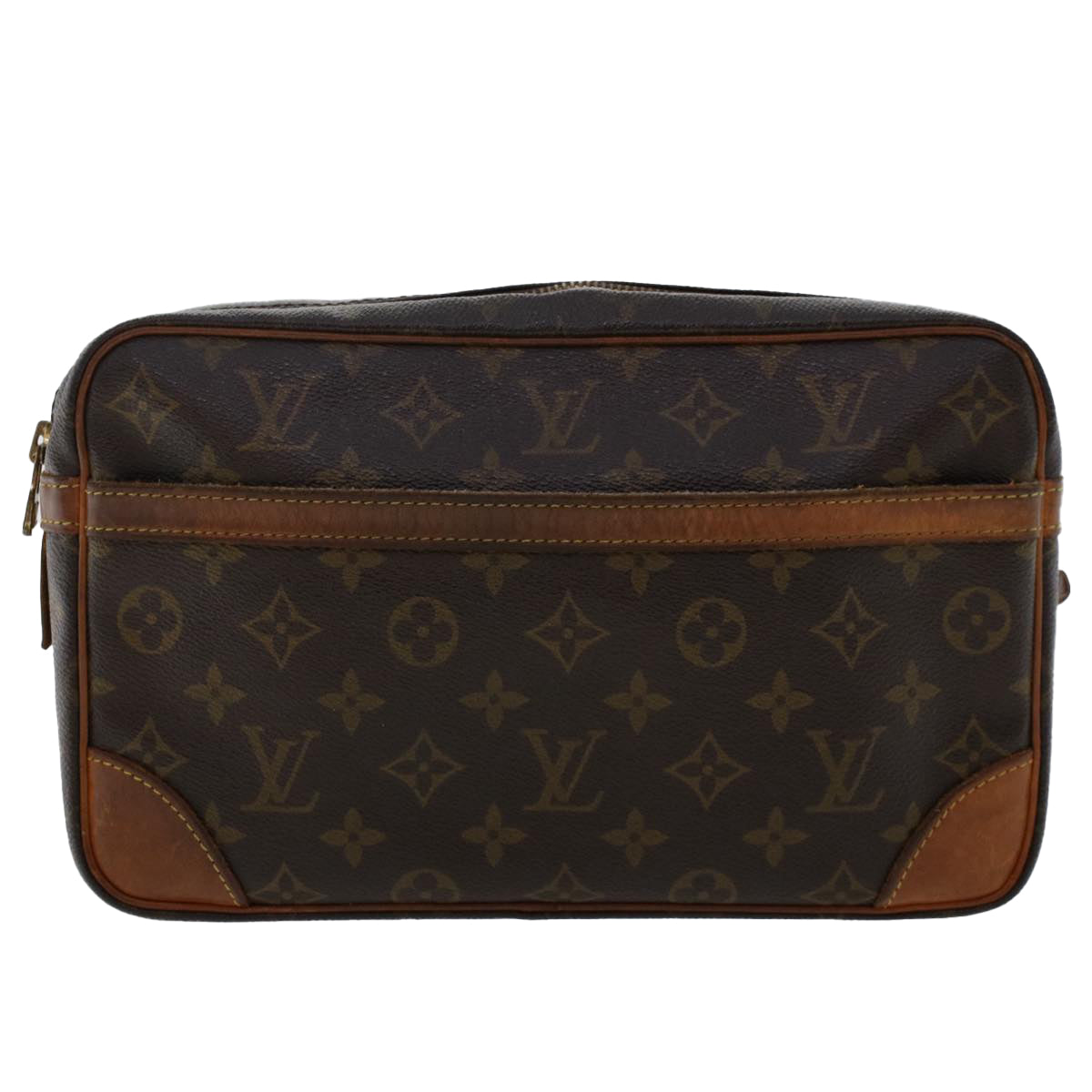 LOUIS VUITTON Monogram Compiegne 28 Clutch Bag M51845 LV Auth 50452