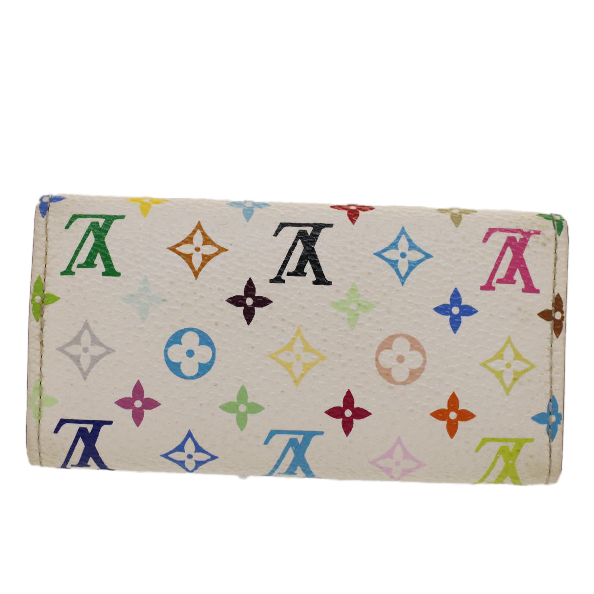 LOUIS VUITTON Monogram Multicolor Multi Cles 4 Key Case White M60043 Auth 50466 - 0