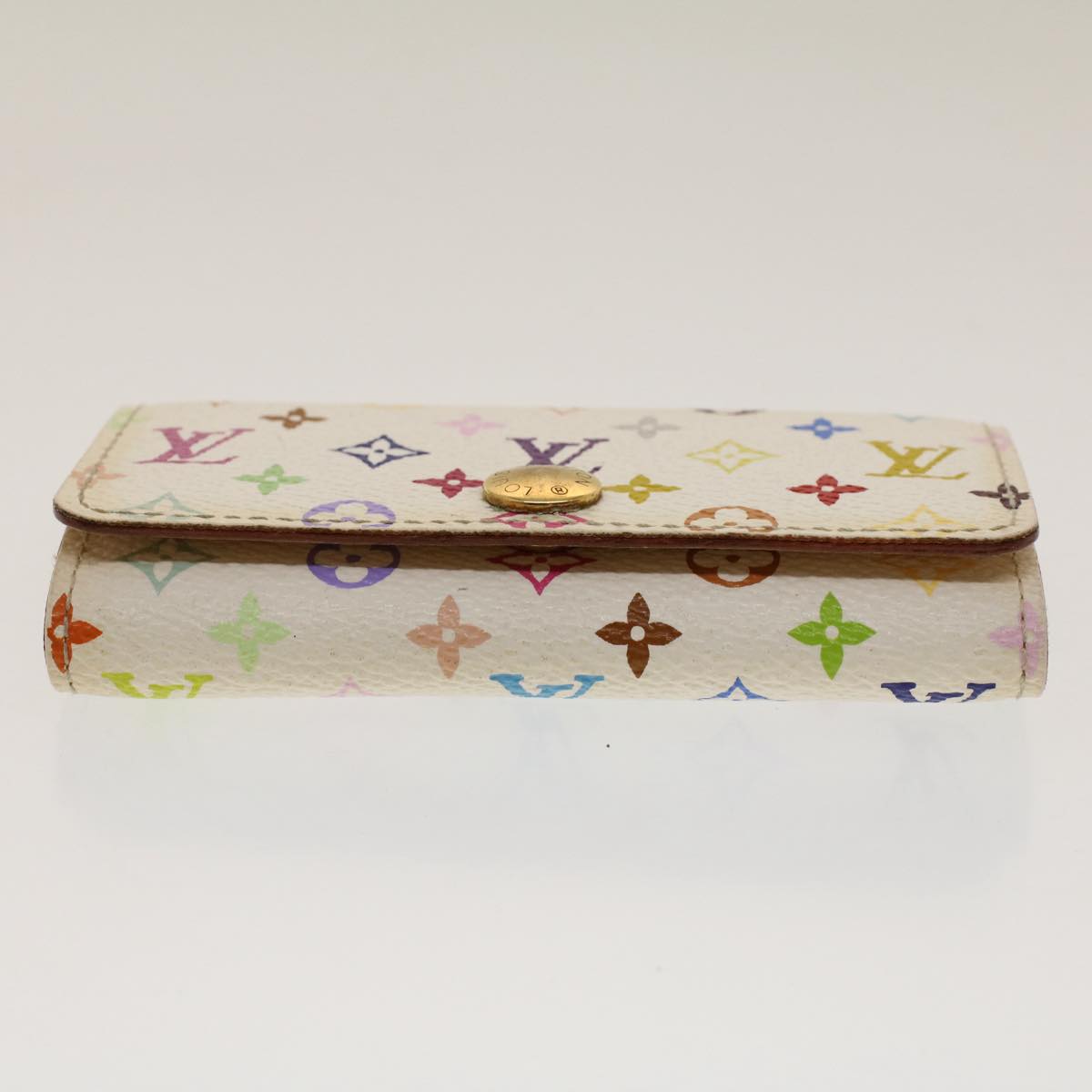 LOUIS VUITTON Monogram Multicolor Multi Cles 4 Key Case White M60043 Auth 50466