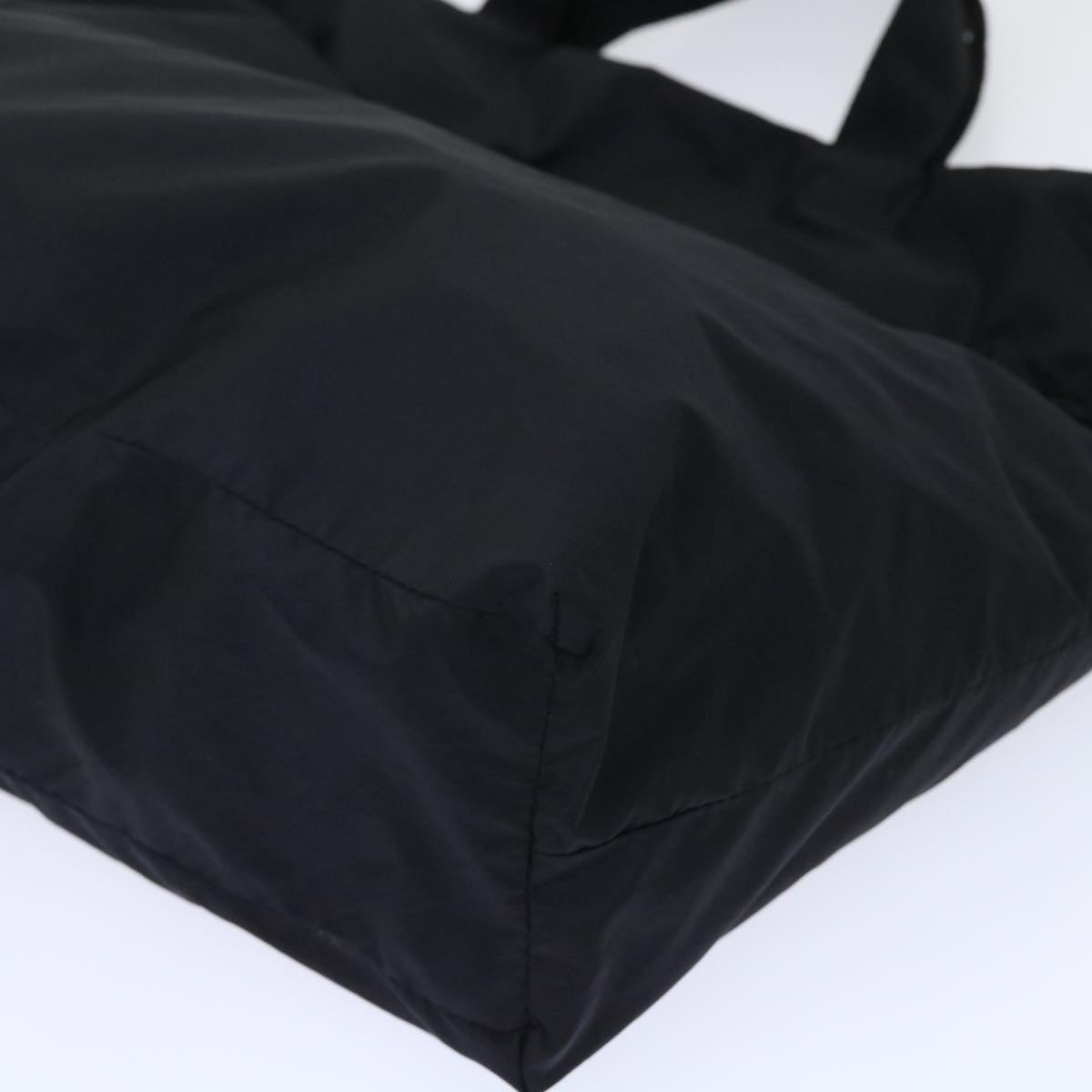 PRADA Hand Bag Nylon Black Auth 50502