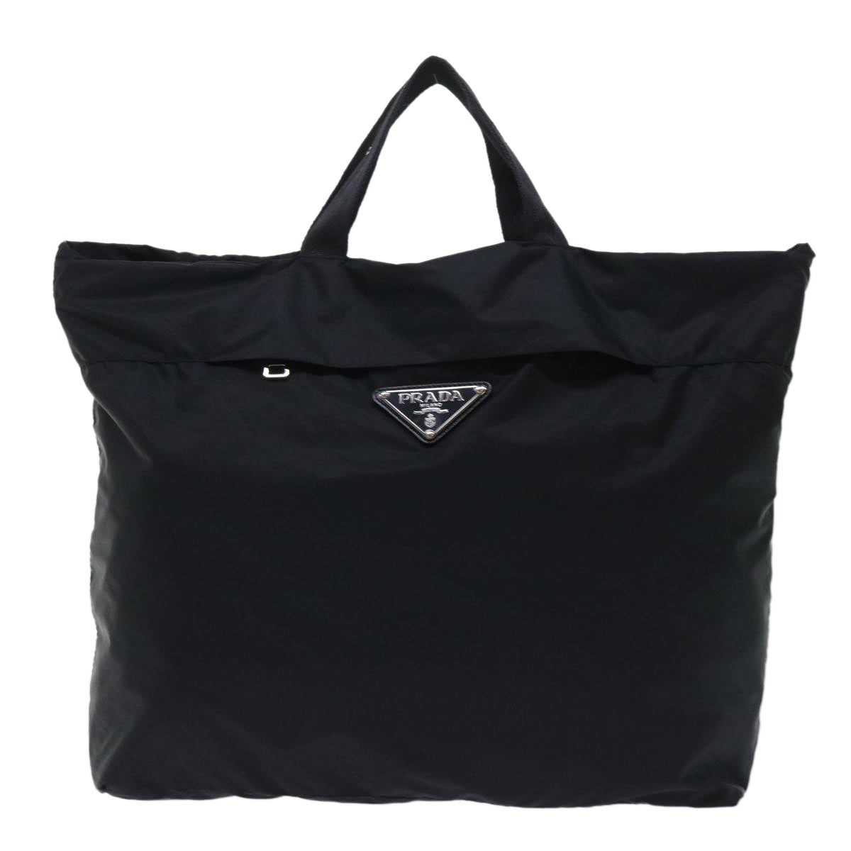 PRADA Hand Bag Nylon Black Auth 50502