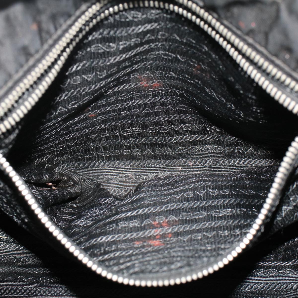 PRADA Tote Bag Nylon Black Auth 50524