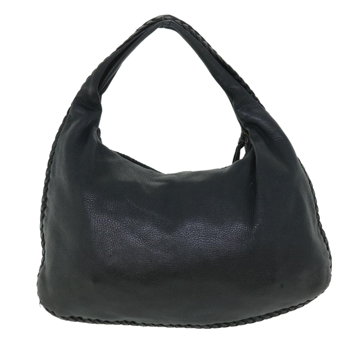 BOTTEGA VENETA Hobo Shoulder Bag Leather Black Auth 50527 - 0