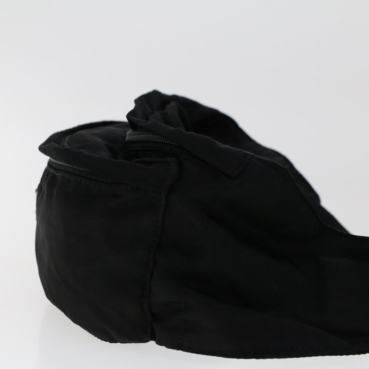 PRADA Waist bag Nylon Black Auth 50563