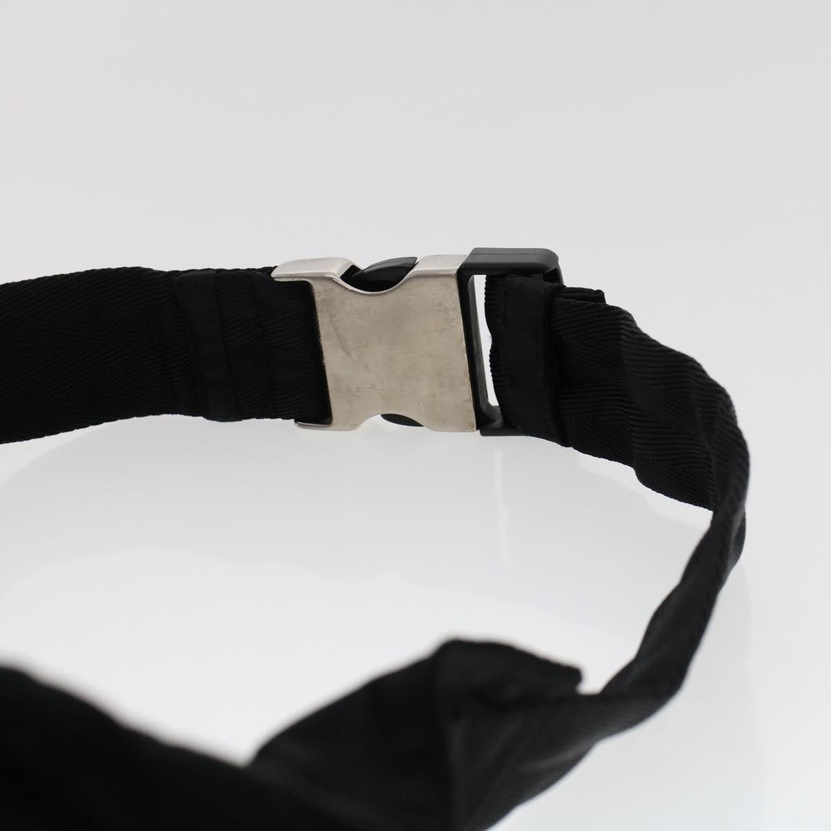 PRADA Waist bag Nylon Black Auth 50563