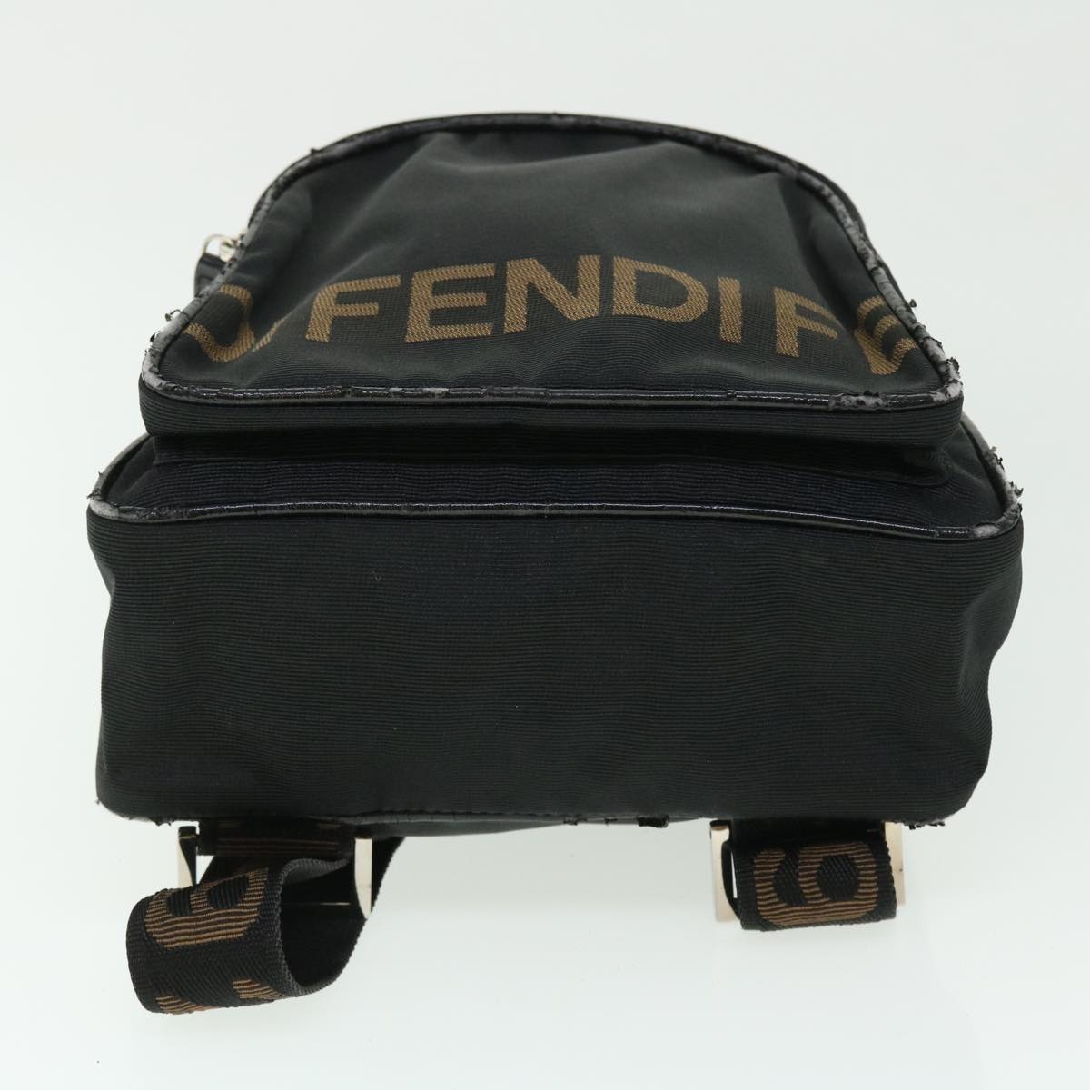 FENDI Backpack Nylon Black Auth 50596