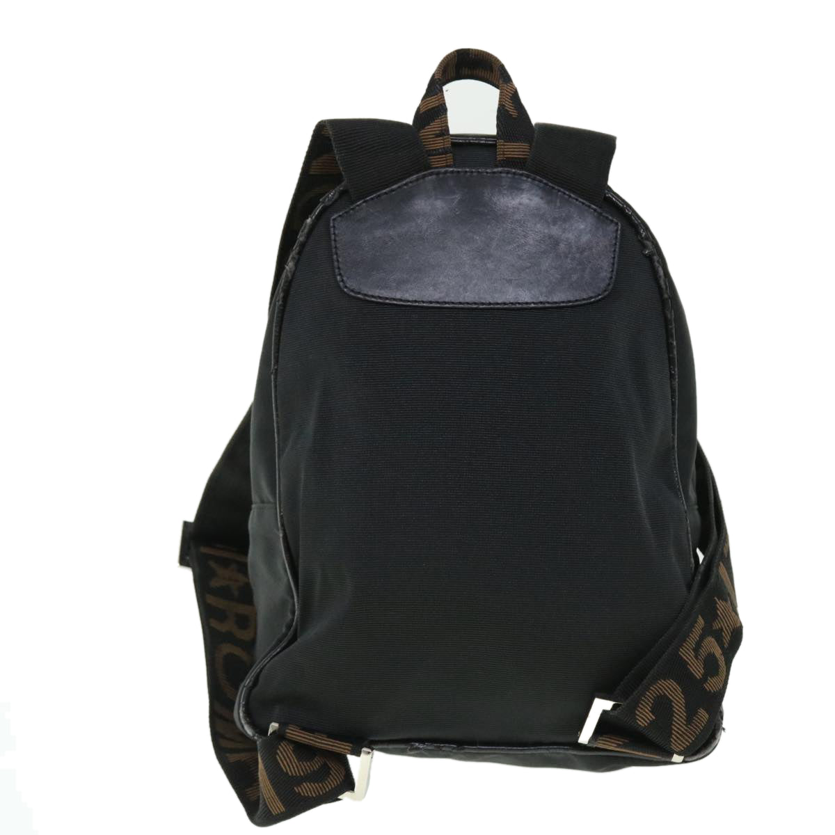 FENDI Backpack Nylon Black Auth 50596