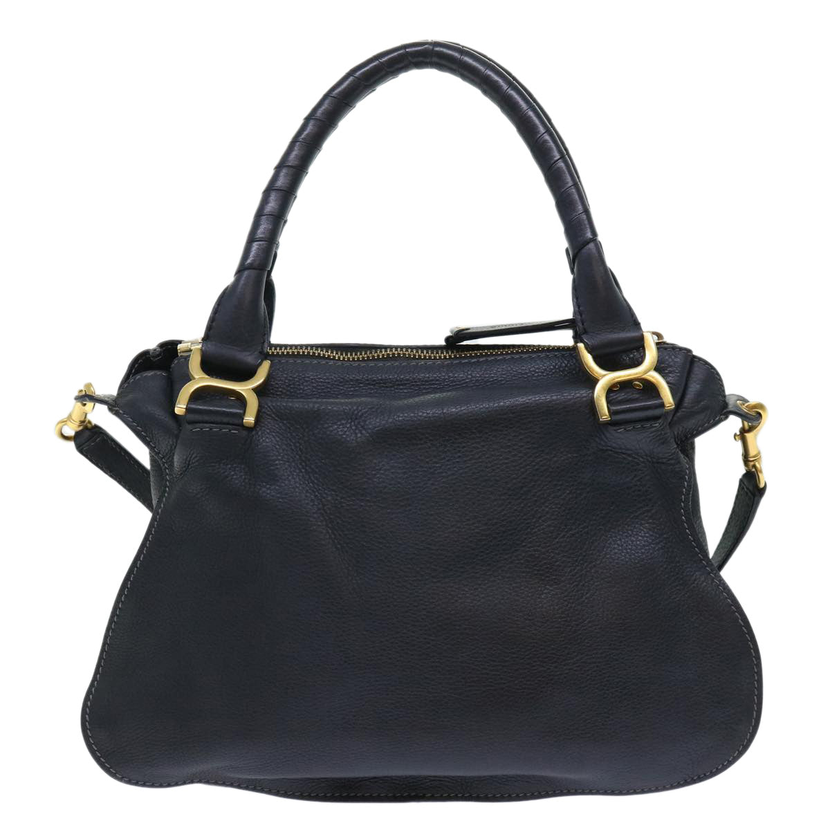 Chloe Mercy Hand Bag Leather 2way Black 04125665-27 Auth 50618 - 0