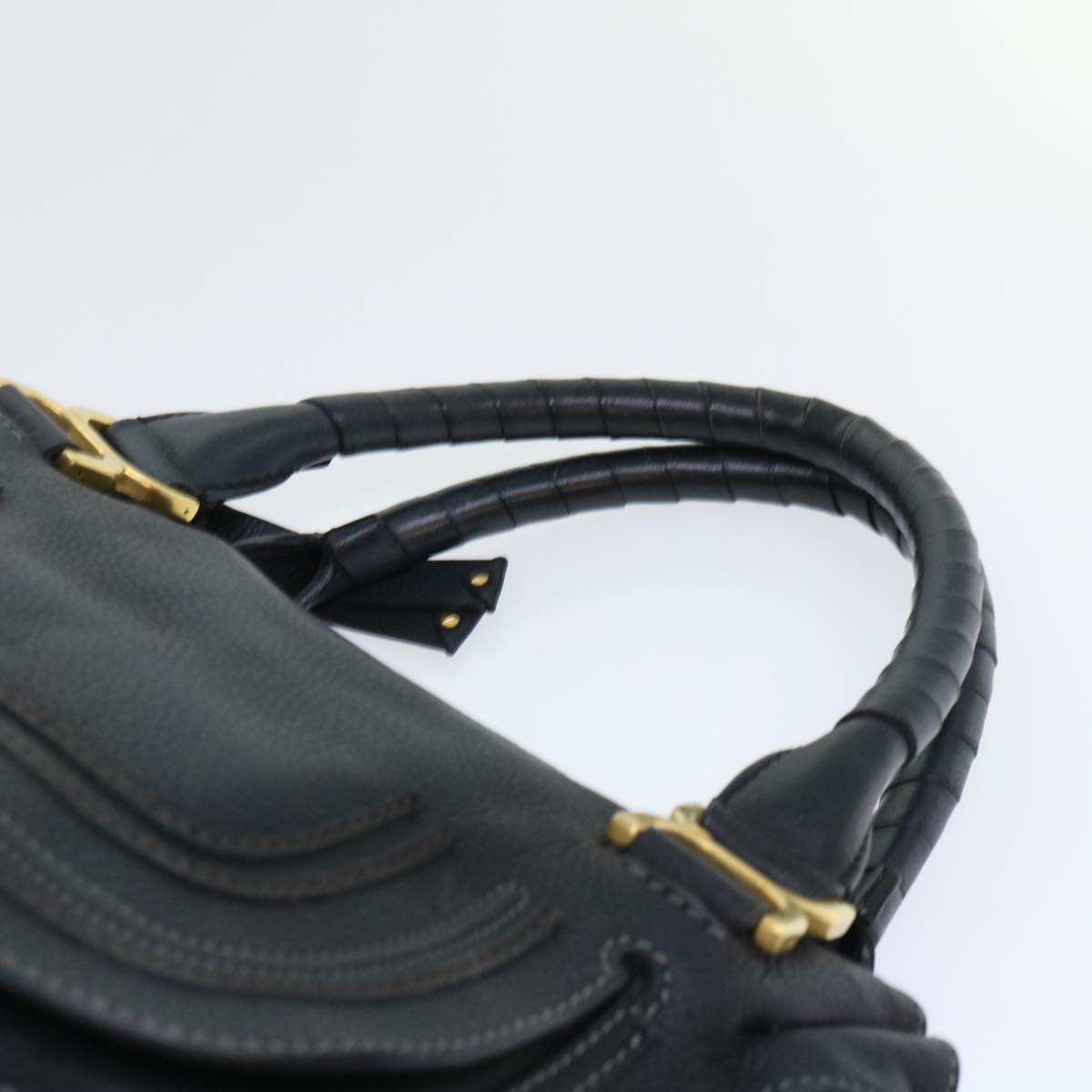 Chloe Mercy Hand Bag Leather 2way Black 04125665-27 Auth 50618