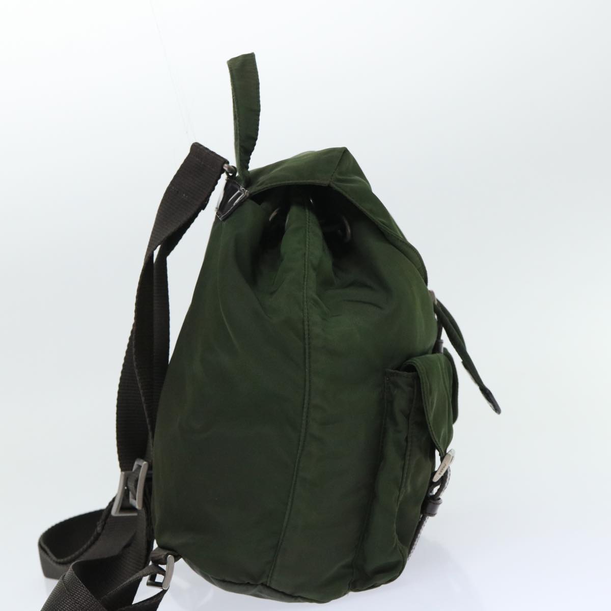 PRADA Backpack Nylon Khaki Auth 50619