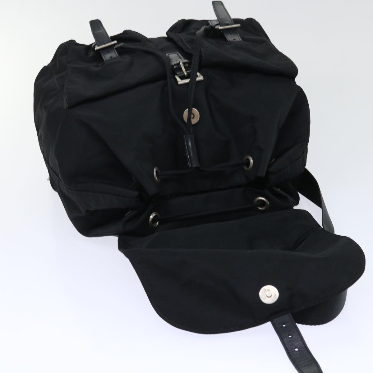 PRADA Backpack Nylon Black Auth 50624