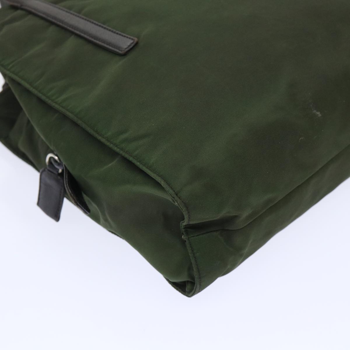 PRADA Shoulder Bag Nylon Khaki Auth 50625