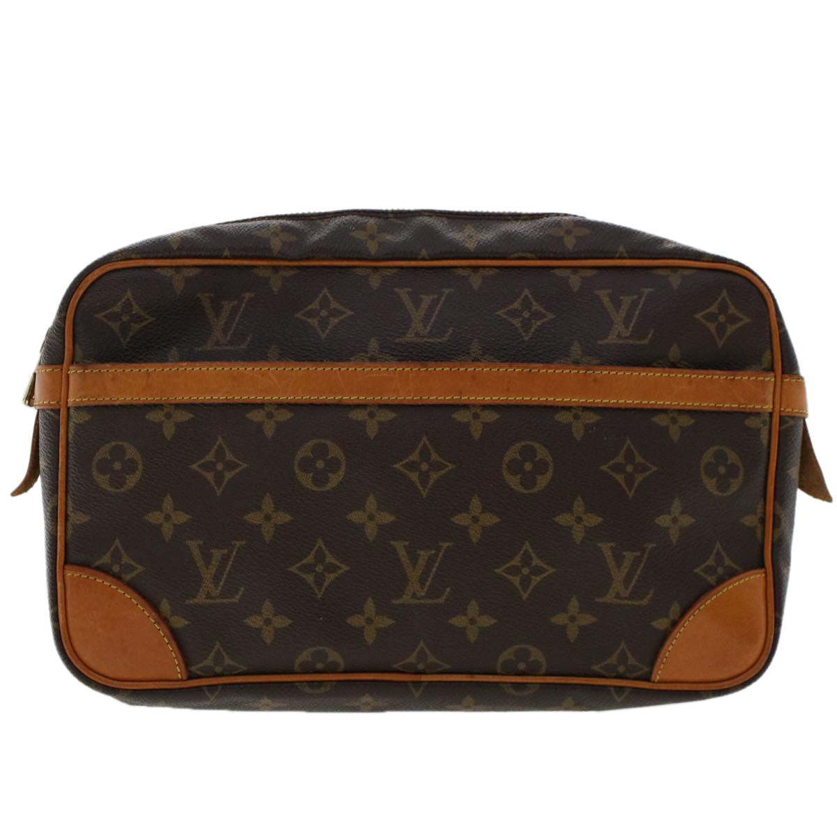 LOUIS VUITTON Monogram Compiegne 28 Clutch Bag M51845 LV Auth 50635