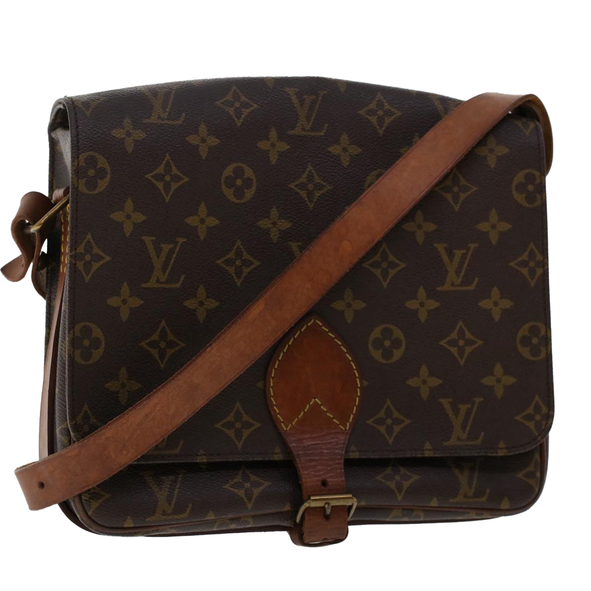 LOUIS VUITTON Monogram Cartouchiere GM Shoulder Bag M51252 LV Auth 50671