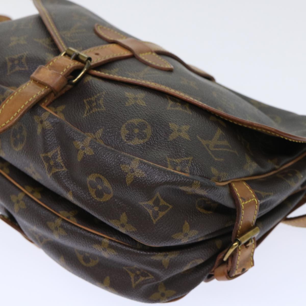 LOUIS VUITTON Monogram Saumur 30 Shoulder Bag M42256 LV Auth 50717