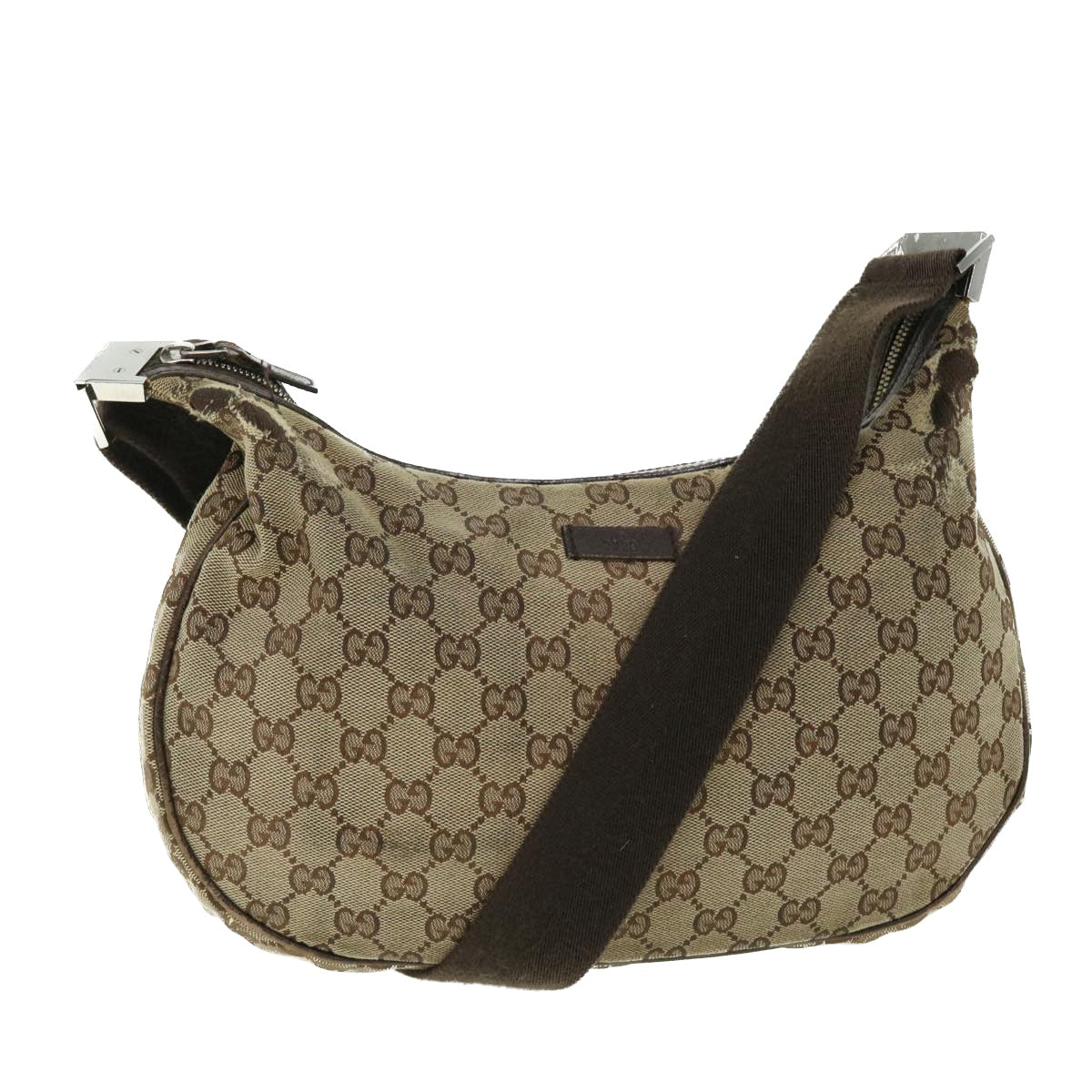 GUCCI GG Canvas Shoulder Bag Beige 122790 Auth 50738