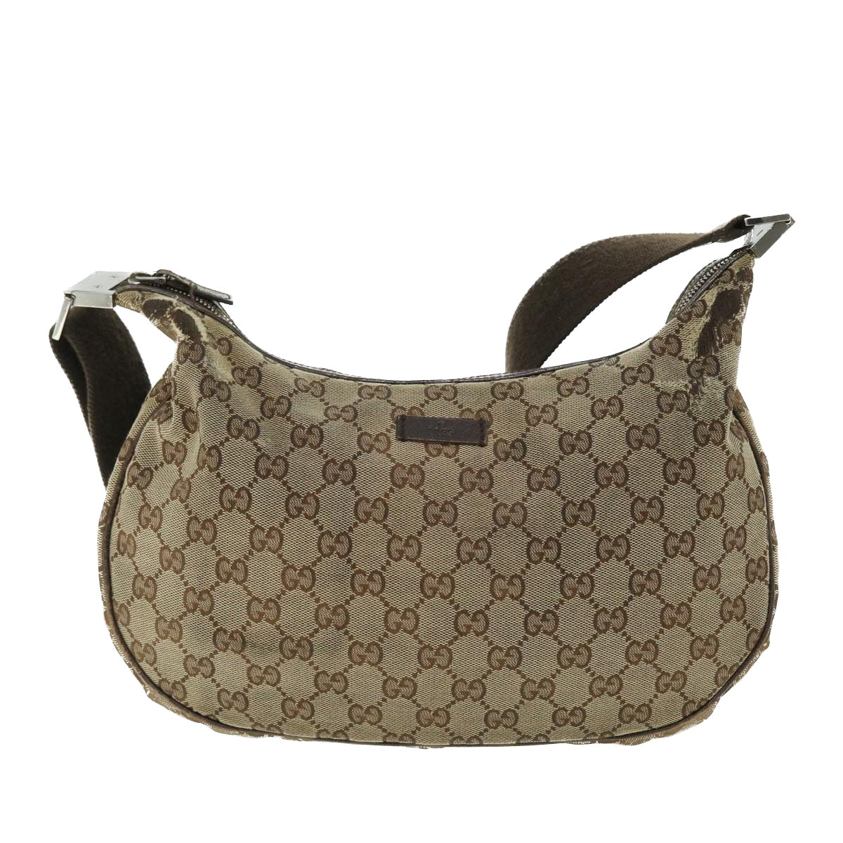 GUCCI GG Canvas Shoulder Bag Beige 122790 Auth 50738