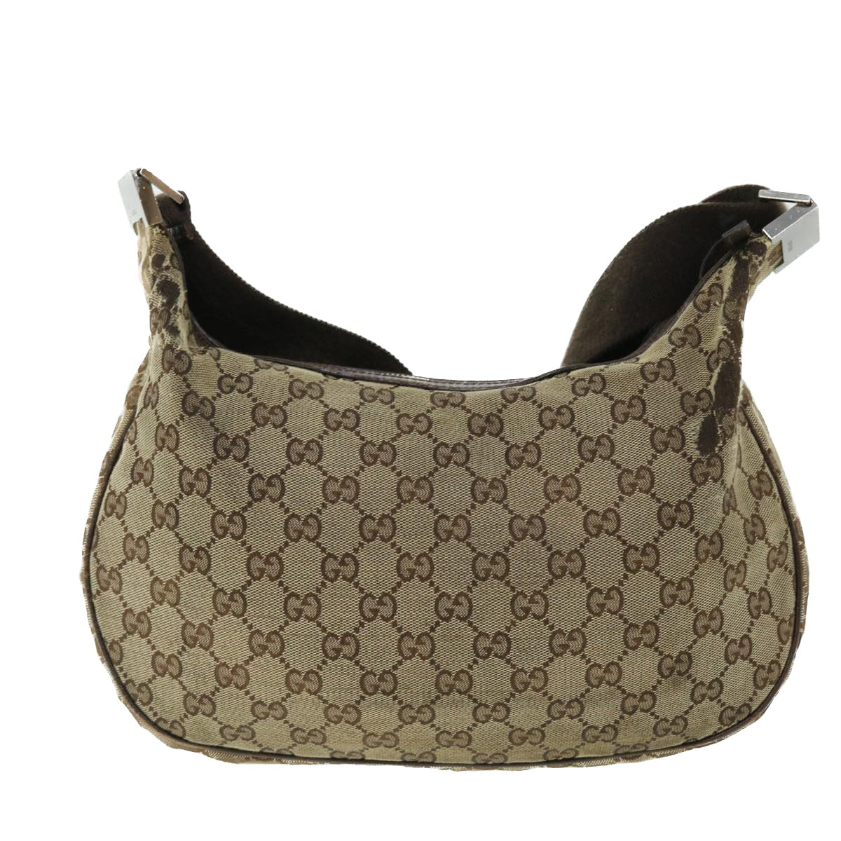 GUCCI GG Canvas Shoulder Bag Beige 122790 Auth 50738